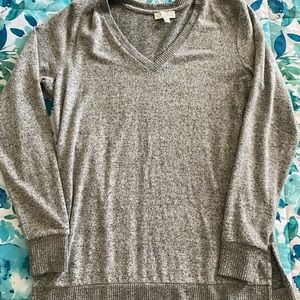 Lucky Brand Grey V-Neck Crew Sweater